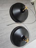 2x Zwarte Hanglamp - 38cm Diameter, Ophalen, Gebruikt, Industrieel