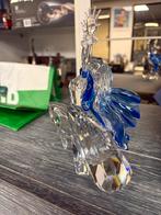 Swarovski Engel met Blauwe Accenten, Antiek en Kunst, Antiek | Glas en Kristal, Ophalen of Verzenden