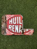 Emaille Huile Renault Bord - Decoratie Vintage Garage, Ophalen of Verzenden, Nieuw, Reclamebord