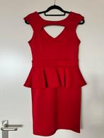 Leuke rode peplum feest jurk, Ophalen, Maat 42/44 (L), Cocktailjurk, Zo goed als nieuw