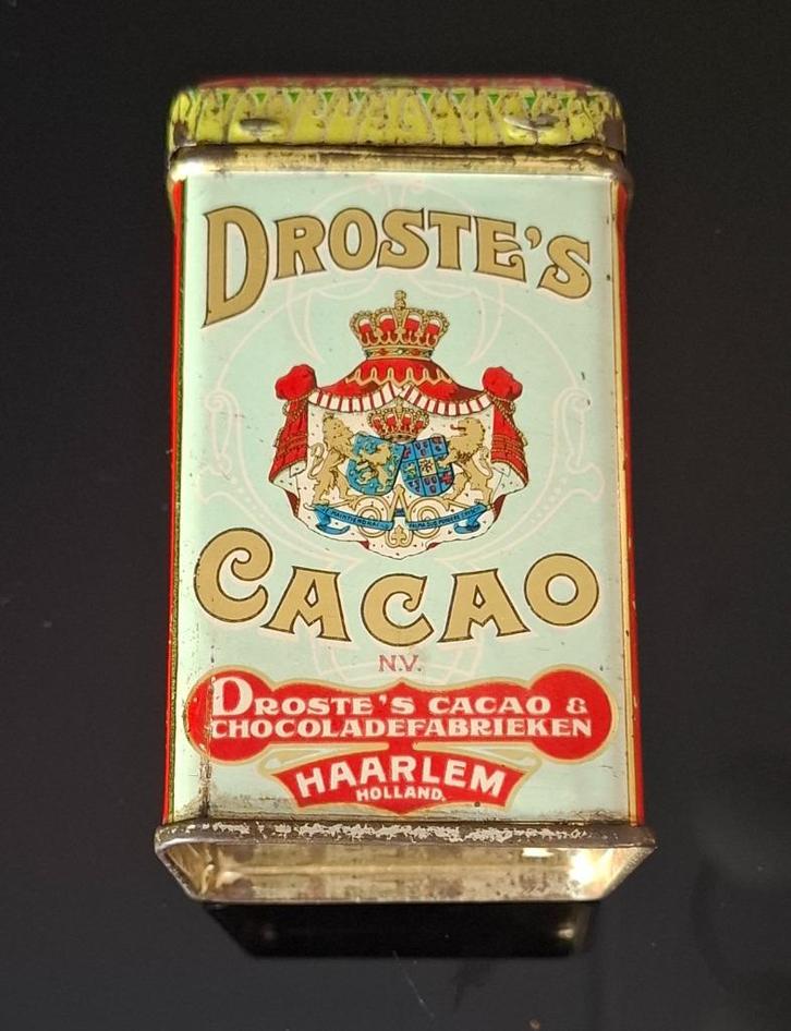 DROSTE CACAOPOEDERBLIK, Antiek en Kunst, Antiek | Servies los, Ophalen of Verzenden