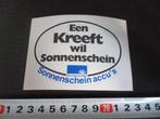 sticker een kreeft wil sonnenschein accu auto, Ophalen, Zo goed als nieuw, Bedrijf of Vereniging