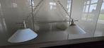 Keukenlamp met glazen kappen (2 stuks), Huis en Inrichting, Lampen | Hanglampen, Ophalen, Zo goed als nieuw, Glas, 75 cm of meer