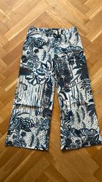 La Salle prachtige broek blauw wit 7/8 36, Kleding | Dames, Blauw, Ophalen of Verzenden, Zo goed als nieuw, Driekwart