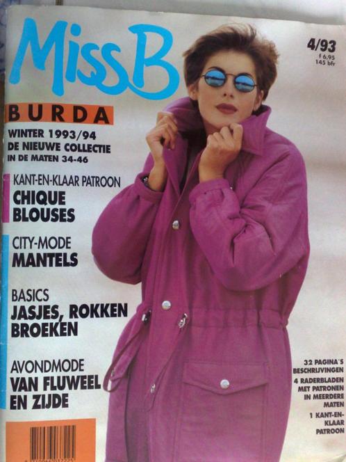 Miss B Burda winter nr. 4 / 1993, Hobby en Vrije tijd, Kledingpatronen, Zo goed als nieuw, Vrouw, Burda, Verzenden