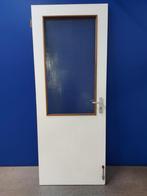 Hardhouten binnendeur met draadglas 88 x 211,5, Doe-het-zelf en Verbouw, Deuren en Horren, Ophalen, Gebruikt, 80 tot 100 cm, Binnendeur
