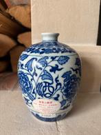 Blauw wit vintage Chinees drankflesje, Ophalen of Verzenden