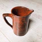 Bruin Roodbruin Vintage Aardewerk Schenkkan, Ophalen of Verzenden