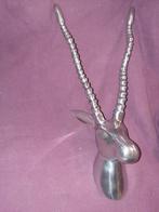 Chrome metaal gazelle wand decoratie, Antiek en Kunst, Curiosa en Brocante, Ophalen of Verzenden