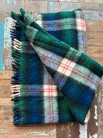 Aabe 100% wol wollen geruit plaid woonplaid franjes deken, Huis en Inrichting, Verzenden, Gebruikt