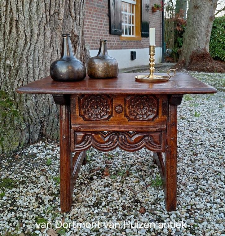 Spaans tafeltje met lade, ca 1800., Antiek en Kunst, Antiek | Meubels | Tafels, Ophalen