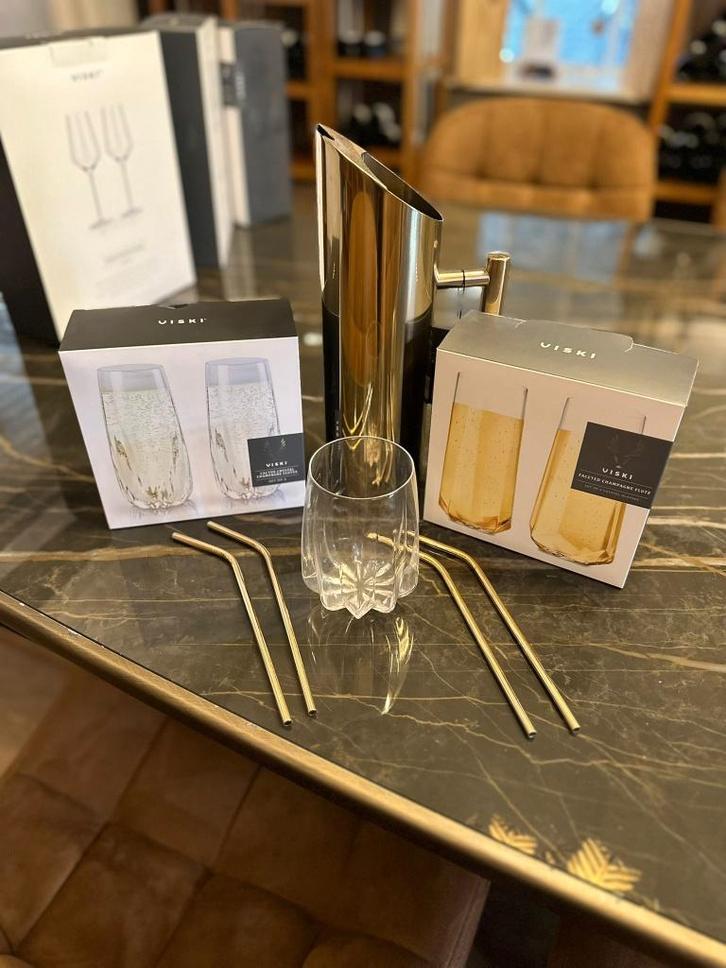 Viski drankenset: glazen, pitcher & rietjes (Nieuw), Verzamelen, Glas en Borrelglaasjes, Nieuw, Overige typen, Ophalen