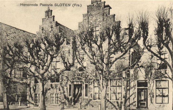 Hervormde Pastorie Sloten [Frs.] - ongelopen, Verzamelen, Ansichtkaarten | Nederland, Ongelopen, Friesland, Voor 1920, Ophalen of Verzenden