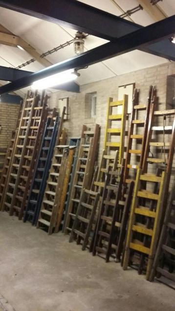 Houten trap, ladder, fruitladder, huishoudtrap vanaf 15,-  beschikbaar voor biedingen