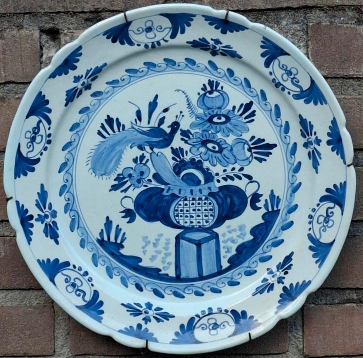 Wandbord.  Oud Delft. Sign. 23 cm., Antiek en Kunst, Antiek | Wandborden en Tegels, Ophalen
