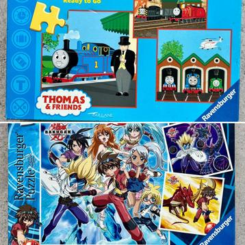 2 x Ravensburger puzzel Bakugan & Thomas de trein beschikbaar voor biedingen