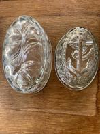 LEERDAM puddingvormen ANKER en PALMBLAD, Antiek en Kunst, Antiek | Glas en Kristal, Ophalen of Verzenden