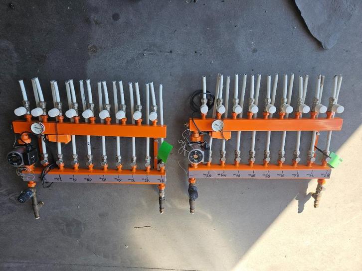 Vloerverwarming verdeler 9 groeps Grundfos pomp ( 553 ), Doe-het-zelf en Verbouw, Verwarming en Radiatoren, Gebruikt, Overige typen