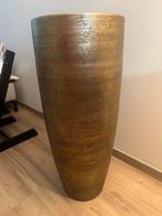 Hoge oud gouden bloempot (91 cm hoog)., Tuin en Terras, Bloempotten, Rond, Binnen, Zo goed als nieuw, 70 cm of meer