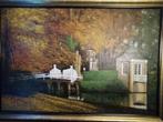 Prachtig Schilderij ''Theekoepel en omgeving van Slot Zeist', Ophalen of Verzenden