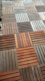 28 hardhouten  bankirai vlonder tegels 50x50 cm 7 m2, Ophalen, Gebruikt, Hout