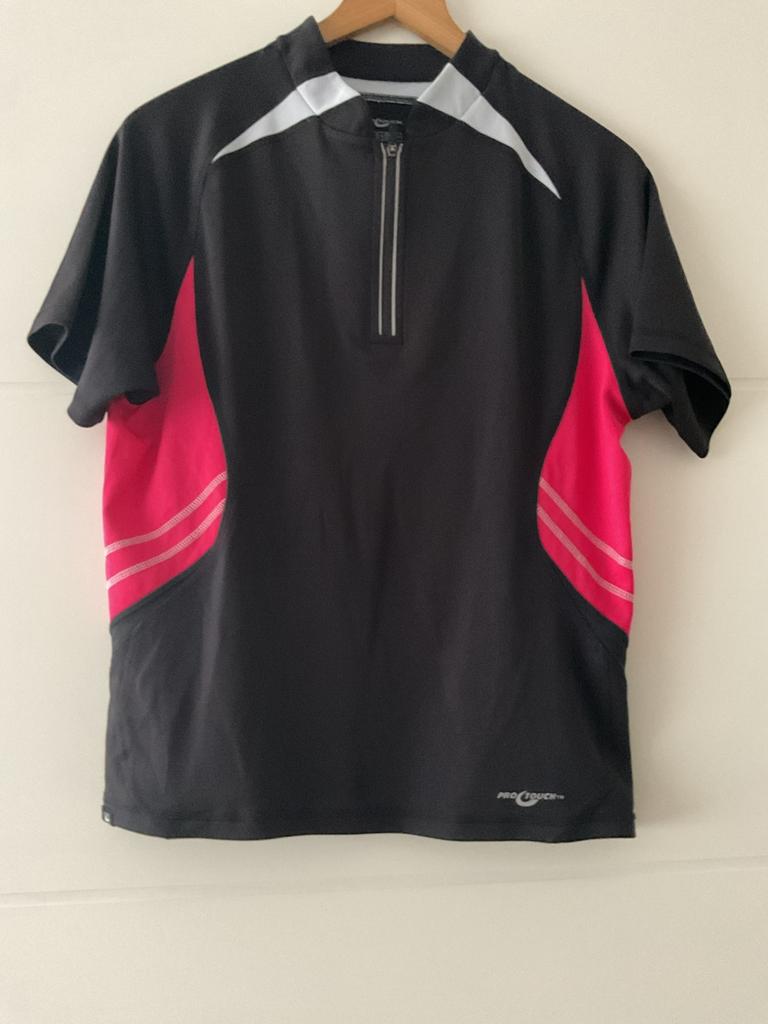 Mooi ProTouch shirt( Mt 42) zwart/cyclaam, Ophalen of Verzenden, Gedragen, Maat 42/44 (L), Zwart