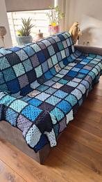 Nieuw gehaakte geblokte woondeken/sprei, Huis en Inrichting, Woonaccessoires | Plaids en Woondekens, Ophalen of Verzenden, Nieuw