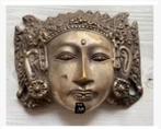 Indonesisch masker vorm Boeddha Shiva hoofd metaal 13 x 10, Ophalen of Verzenden