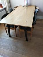 Houten eettafel, Huis en Inrichting, Tafels | Eettafels, Ophalen, Eikenhout, 200 cm of meer, 50 tot 100 cm