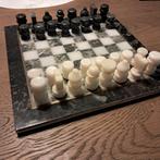 Marmer steen schaakspel compleet schaken, Ophalen of Verzenden, Zo goed als nieuw