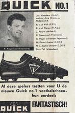 Reclame Quick voetbalschoenen - 1963 - voetbal, Verzamelen, Ophalen of Verzenden, Gebruikt, Overige typen