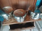 RVS Pannenset - 3 Delig, Huis en Inrichting, Ophalen, Gebruikt, Rvs, Pannenset