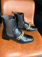 Chelsea boots enkellaarsjes van Zara mt 38 zwart goud, Zara, Lage of Enkellaarzen, Zo goed als nieuw, Zwart