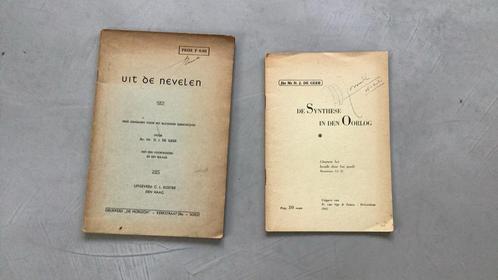 2x De Geer;  Synthese in de Oorlog (42) & Uit de Nevelen(46, Antiek en Kunst, Antiek | Boeken en Bijbels, Ophalen of Verzenden