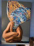 Schilderij olieverf op hout van Marc de Jong, Antiek en Kunst, Kunst | Schilderijen | Abstract, Ophalen