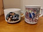 Een nostalgische beker en soepkom met afbeelding Ot en Sien, Verzenden, Zo goed als nieuw, Overige stijlen, Kop(pen) en/of Schotel(s)
