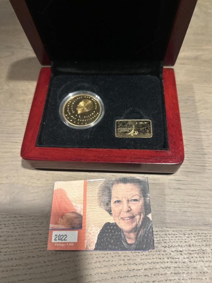 Gouden 50 Euro 2004 – Geboortemunt Prinses Amalia | Proof |, Postzegels en Munten, Munten | Nederland, Losse munt, Euro's, Koningin Beatrix