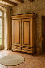 Prachtige authentieke sfeervolle Willem III linnenkast 1880, Ophalen, Kast, 50 tot 70 cm, 105 cm of meer