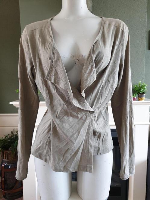 Sandwich mooie beige vest vestje L 42 44 Gratis verzenden, Kleding | Dames, Truien en Vesten, Zo goed als nieuw, Maat 42/44 (L)