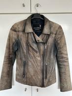 Goosecraft Leren Biker Jack Maat M, valt als S, Ophalen of Verzenden, Gedragen, Maat 38/40 (M), Grijs