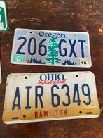 Kentekenplaat VS USA amerika Ohio en Oregon, Verzamelen, Ophalen of Verzenden, Zo goed als nieuw, Auto's