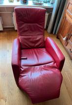 Comfortabele Relexe relaxstoel, Ophalen, Gebruikt, Leer, 75 tot 100 cm