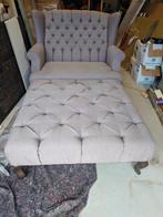 Bank met poef, Huis en Inrichting, Ophalen, 125 cm of meer, Zo goed als nieuw, 100 tot 125 cm