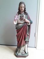 Oud groot (85 cm hoog) gipsen Heilig Hart beeld, Ophalen