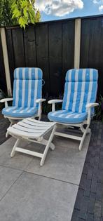 Tuinstoelen Ketler Tiffany wit, Tuin en Terras, Ophalen, Gebruikt, Kunststof, Inklapbaar