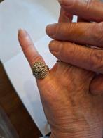 Zilveren ring met markasiet steentjes., Sieraden, Tassen en Uiterlijk, Antieke sieraden, Ophalen of Verzenden, Zilver, Ring
