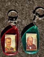 2 Seventies sleutelh. 1x Sjah v Perzië (Iran) 1x Churchill, Ophalen of Verzenden, Gebruikt, Overige typen