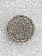 25 cent 1914, Postzegels en Munten, Munten | Nederland, Verzenden, Zilver, 25 cent, Koningin Wilhelmina