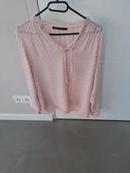 Lichtroze semi-transparante blouse te koop, Maat 42/44 (L), Ophalen of Verzenden, Korte mouw, Roze