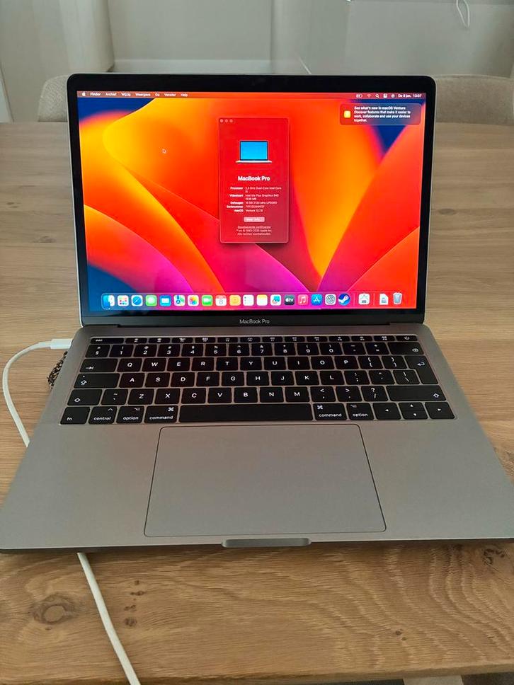 MacBook Pro 13.3" 2018 - i5, 16GB RAM, 500GB, Computers en Software, Apple Macbooks, Gebruikt, MacBook Pro, 13 inch, 2 tot 3 Ghz